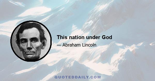 This nation under God