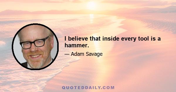 I believe that inside every tool is a hammer.