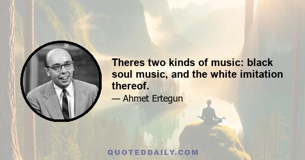 Theres two kinds of music: black soul music, and the white imitation thereof.