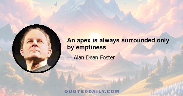 An apex is always surrounded only by emptiness