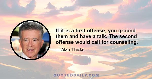 If it is a first offense, you ground them and have a talk. The second offense would call for counseling.