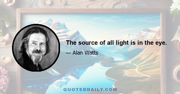 The source of all light is in the eye.