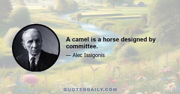 A camel is a horse designed by committee.