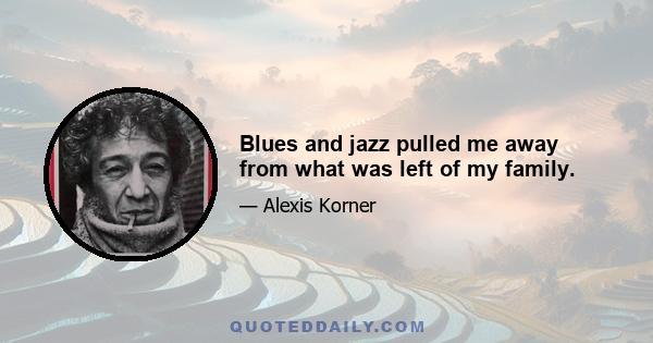 Blues and jazz pulled me away from what was left of my family.