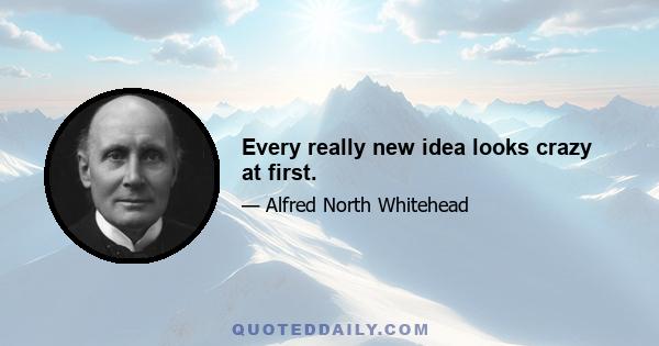 Every really new idea looks crazy at first.