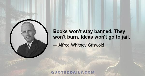 Books won't stay banned. They won't burn. Ideas won't go to jail.