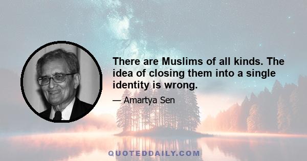 There are Muslims of all kinds. The idea of closing them into a single identity is wrong.