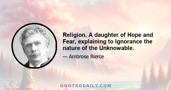 Religion. A daughter of Hope and Fear, explaining to Ignorance the nature of the Unknowable.