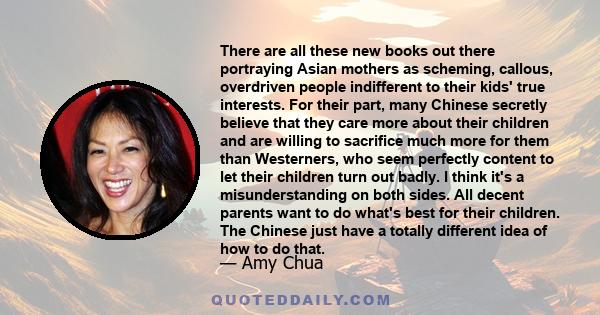 There are all these new books out there portraying Asian mothers as scheming, callous, overdriven people indifferent to their kids' true interests. For their part, many Chinese secretly believe that they care more about 