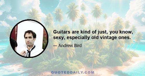 Guitars are kind of just, you know, sexy, especially old vintage ones.