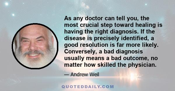 As any doctor can tell you, the most crucial step toward healing is having the right diagnosis. If the disease is precisely identified, a good resolution is far more likely. Conversely, a bad diagnosis usually means a