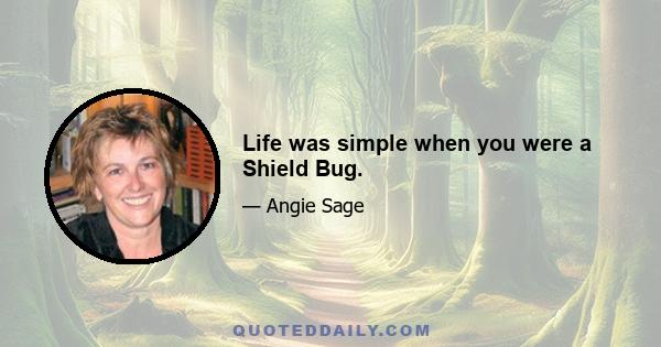 Life was simple when you were a Shield Bug.