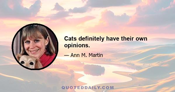 Cats definitely have their own opinions.