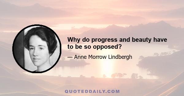 Why do progress and beauty have to be so opposed?