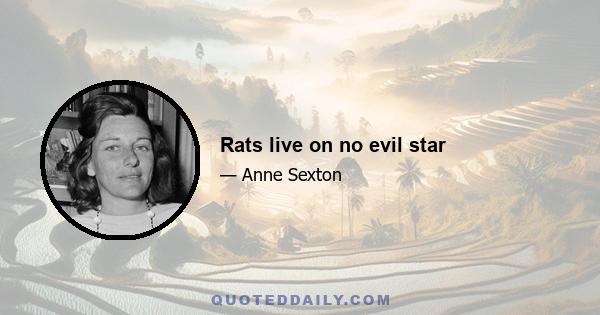 Rats live on no evil star