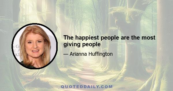 The happiest people are the most giving people