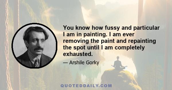 You know how fussy and particular I am in painting. I am ever removing the paint and repainting the spot until I am completely exhausted.