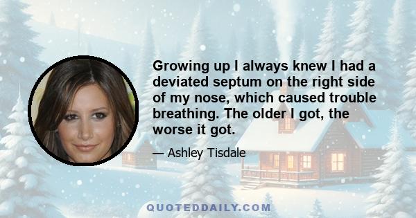 Growing up I always knew I had a deviated septum on the right side of my nose, which caused trouble breathing. The older I got, the worse it got.