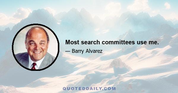 Most search committees use me.