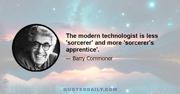 The modern technologist is less 'sorcerer' and more 'sorcerer's apprentice'.