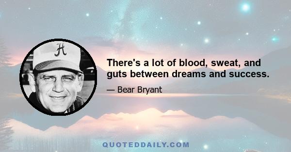 There's a lot of blood, sweat, and guts between dreams and success.