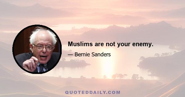 Muslims are not your enemy.