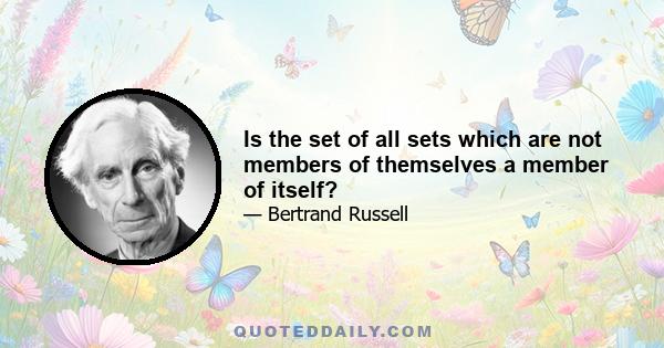 Is the set of all sets which are not members of themselves a member of itself?