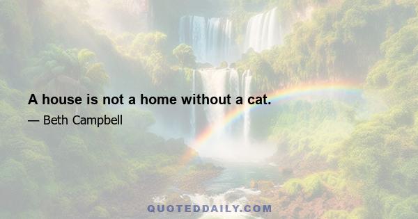 A house is not a home without a cat.