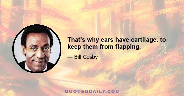 That's why ears have cartilage, to keep them from flapping.