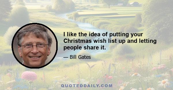 I like the idea of putting your Christmas wish list up and letting people share it.