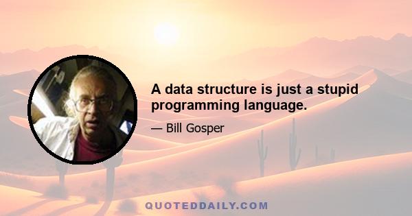 A data structure is just a stupid programming language.