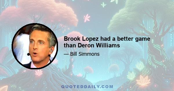 Brook Lopez had a better game than Deron Williams