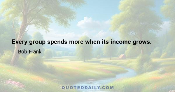 Every group spends more when its income grows.