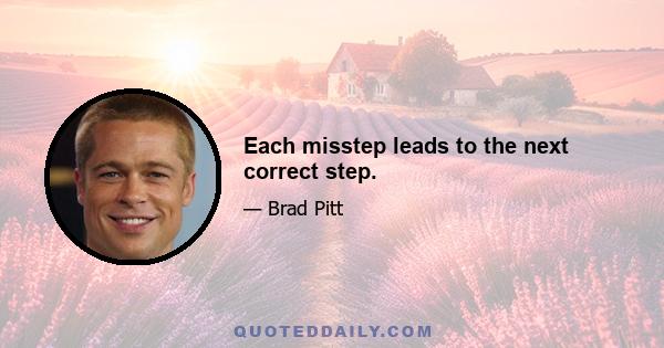 Each misstep leads to the next correct step.