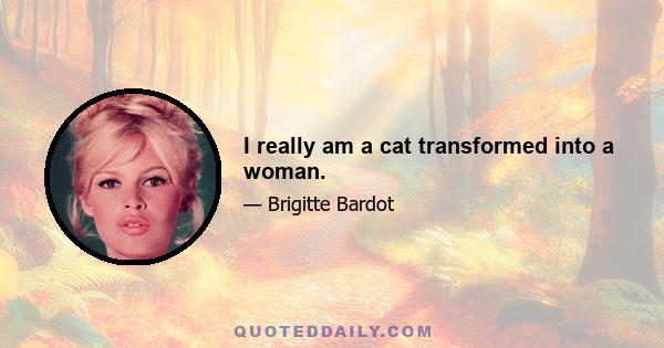 I really am a cat transformed into a woman.