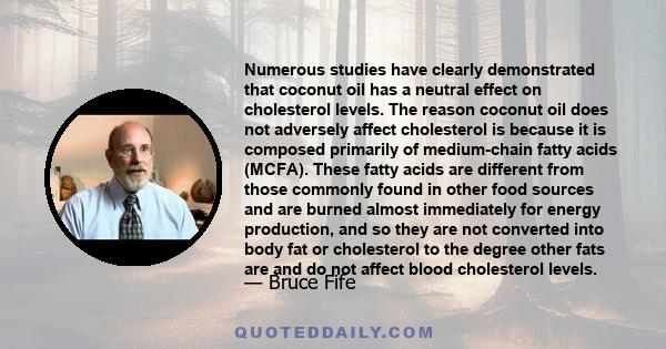 Numerous studies have clearly demonstrated that coconut oil has a neutral effect on cholesterol levels. The reason coconut oil does not adversely affect cholesterol is because it is composed primarily of medium-chain