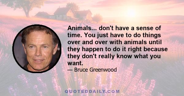 Animals... don't have a sense of time. You just have to do things over and over with animals until they happen to do it right because they don't really know what you want.