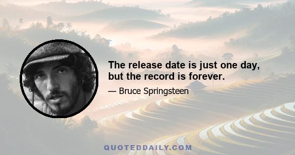 The release date is just one day, but the record is forever.