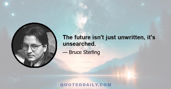 The future isn't just unwritten, it's unsearched.