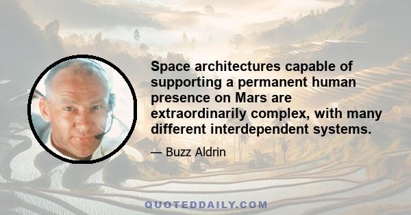 Space architectures capable of supporting a permanent human presence on Mars are extraordinarily complex, with many different interdependent systems.