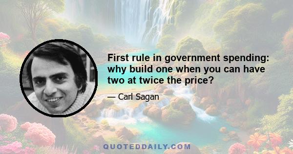 First rule in government spending: why build one when you can have two at twice the price?