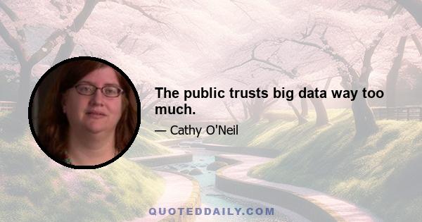 The public trusts big data way too much.