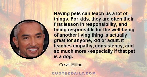 Having pets can teach us a lot of things. For kids, they are often their first lesson in responsibility, and being responsible for the well-being of another living thing is actually great for anyone, kid or adult. It