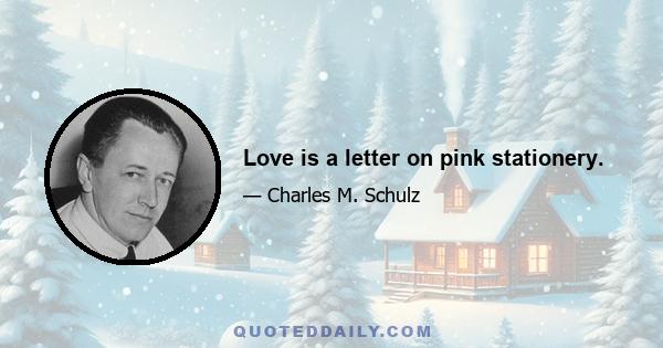 Love is a letter on pink stationery.