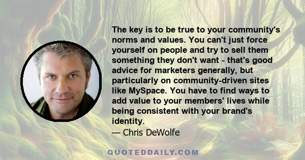 The key is to be true to your community's norms and values. You can't just force yourself on people and try to sell them something they don't want - that's good advice for marketers generally, but particularly on