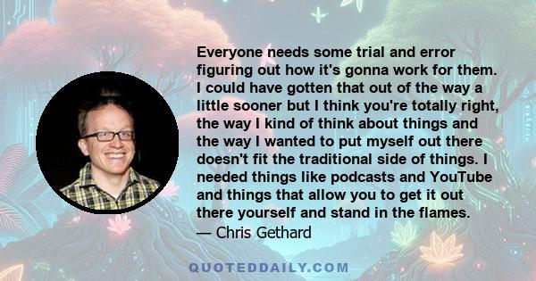 Everyone needs some trial and error figuring out how it's gonna work for them. I could have gotten that out of the way a little sooner but I think you're totally right, the way I kind of think about things and the way I 