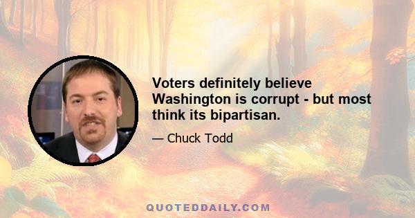 Voters definitely believe Washington is corrupt - but most think its bipartisan.