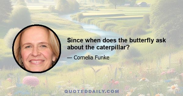 Since when does the butterfly ask about the caterpillar?