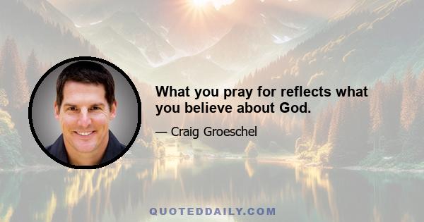 What you pray for reflects what you believe about God.