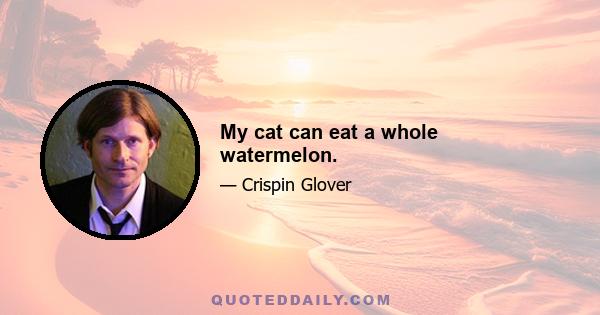 My cat can eat a whole watermelon.